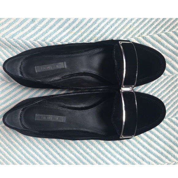Rachel Zoe Lily Black Velvet Round Toe Flats - Picture 4 of 7